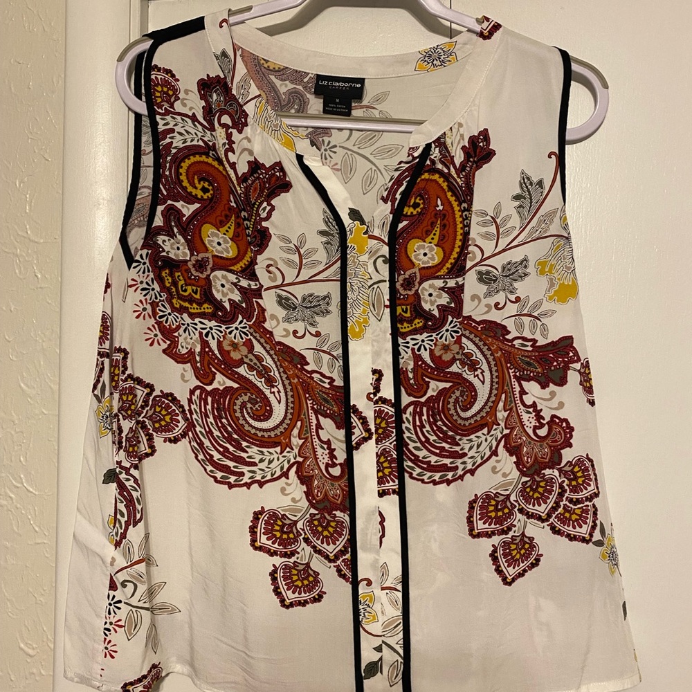 Liz Claiborne career blouse sleeveless size medium
